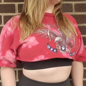 2008 XXL Harley Davidson Red Crop Top